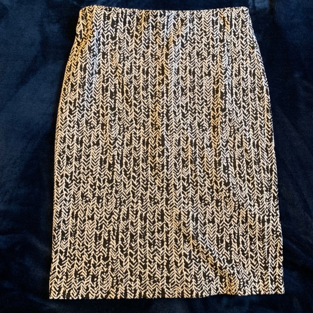 B&W Pencil Skirt